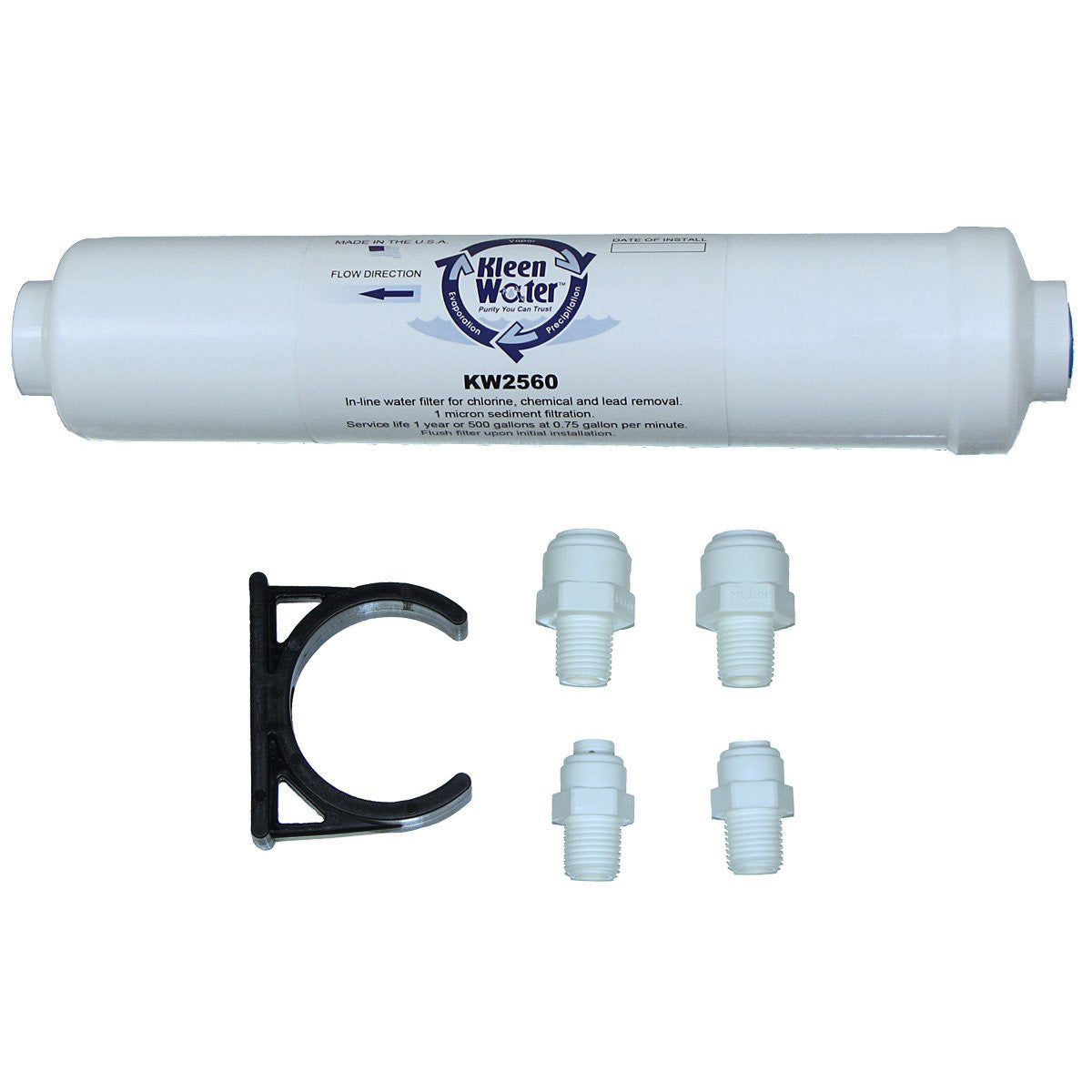 1/4 Quick Connect Inline Filter for taste & odor Ice Maker Water filter pk6